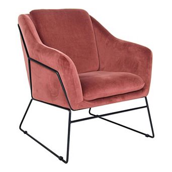 LeisureMod Harmony Velvet Accent Armchair