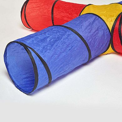 Children's Pop-up Double Play Tunnel Red and Blue