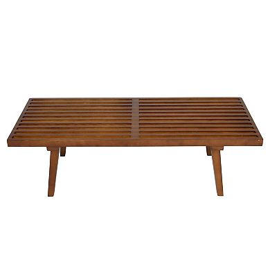 LeisureMod Mid-Century Inwood Platform Bench - 4 Feet