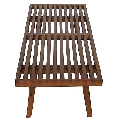 LeisureMod Mid-Century Inwood Platform Bench - 4 Feet
