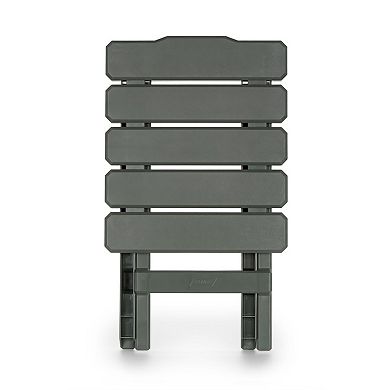 Camco Adirondack Portable Outdoor Camping Small Plastic Folding Side Table, Sage