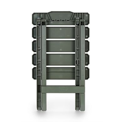 Camco Adirondack Portable Outdoor Camping Small Plastic Folding Side Table, Sage