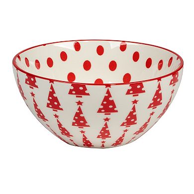 Certified International Set of 6 Peppermint Candy All Purpose 13 oz. Bowls