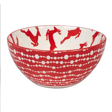 Certified International Set of 6 Peppermint Candy All Purpose 13 oz. Bowls