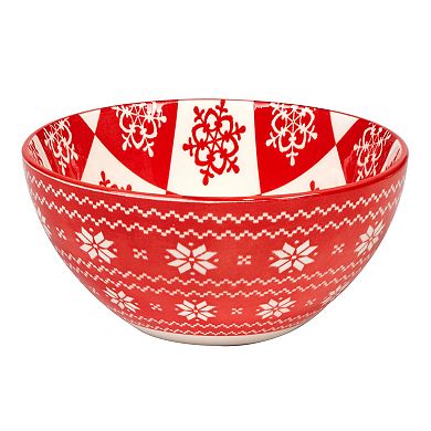 Certified International Set of 6 Peppermint Candy All Purpose 13 oz. Bowls
