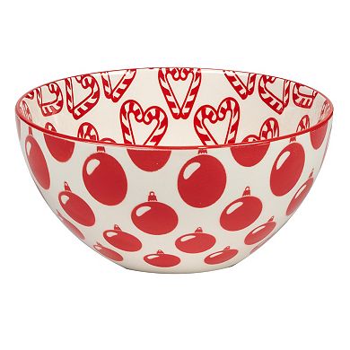Certified International Set of 6 Peppermint Candy All Purpose 30 oz. Bowls