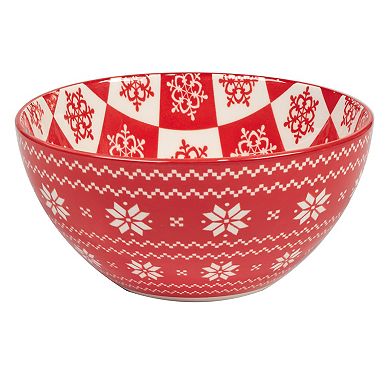 Certified International Set of 6 Peppermint Candy All Purpose 30 oz. Bowls