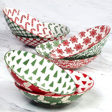 Certified International Set of 6 Winter Medley Soup bowls