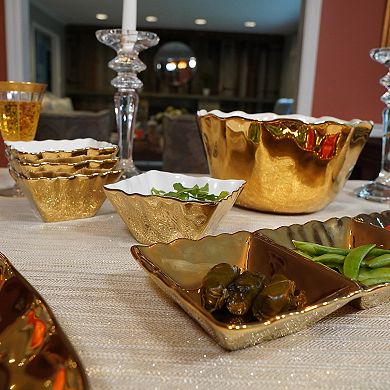 Certified International Set of 4 Gold Coast Square Snack Bowls