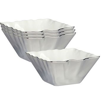 Certified International Set of 4 Silver Coast Snack Bowls