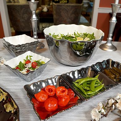 Certified International Set of 4 Silver Coast Snack Bowls