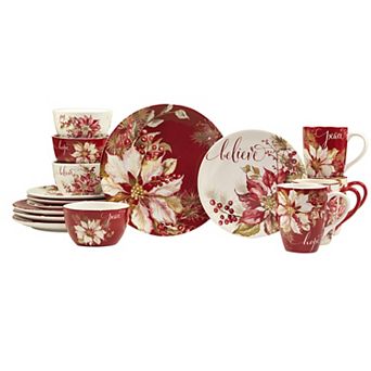 Certified International 16 pc Winter's Joy Dinnerware Set