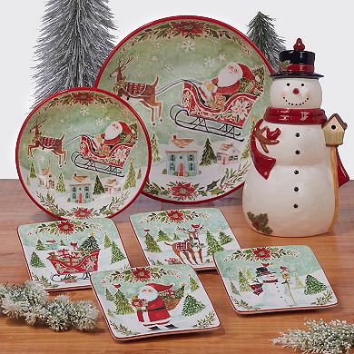 Certified International 16-Piece Joy of Christmas Dinnerware Set