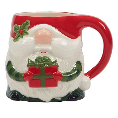 Certified International Set of 4 Christmas Gnomes 3D Mugs