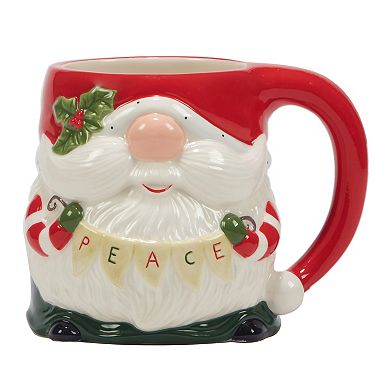 Certified International Set of 4 Christmas Gnomes 3D Mugs
