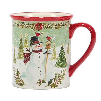 Certified International Set of 4 Joy of Christmas Mugs
