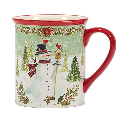 Certified International Set of 4 Joy of Christmas Mugs