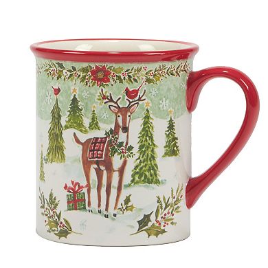 Certified International Set of 4 Joy of Christmas Mugs