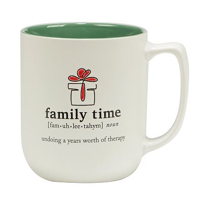 Certified International Set of 6 Christmas Fun Green Mugs