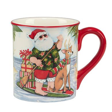 Certified International Set of 4 Santa's Wish Mugs