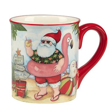 Certified International Set of 4 Santa's Wish Mugs