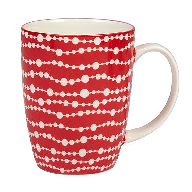 Certified International Set of 6 Peppermint Candy Mugs