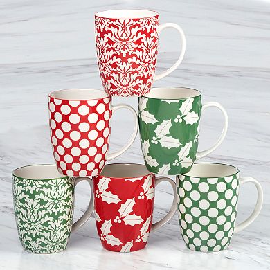 Certified International Set of 6 Winter Medley Mugs