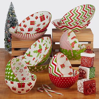 Certified International Set of 6 Winter Medley Mugs