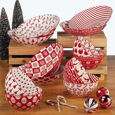 Certified International Set of 6 Winter Medley Mugs