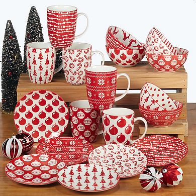 Certified International Set of 6 Winter Medley Mugs