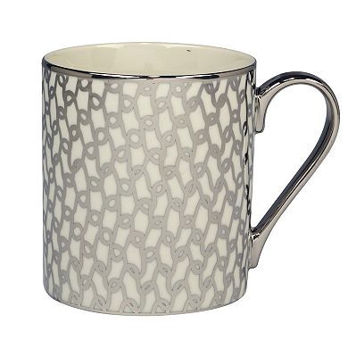 Certified International Set of 6 Mosaic Silver Plated Can Mugs