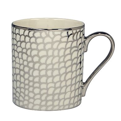 Certified International Set of 6 Mosaic Silver Plated Can Mugs