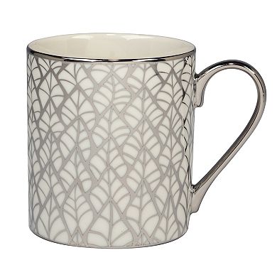 Certified International Set of 6 Mosaic Silver Plated Can Mugs