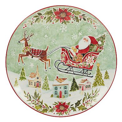 Certified International Set of 4 Joy of Christmas Dinner plates