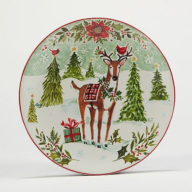 Certified International Set of 4 Joy of Christmas Dessert Plates