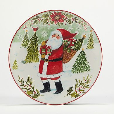 Certified International Set of 4 Joy of Christmas Dessert Plates