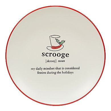Certified International Set of 6 Christmas Fun Red Dessert Plates