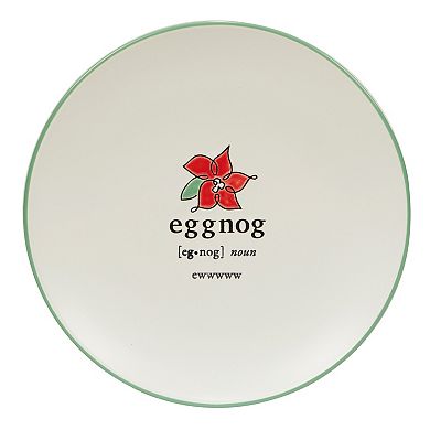 Certified International Set of 6 Christmas Fun Green Dessert Plates