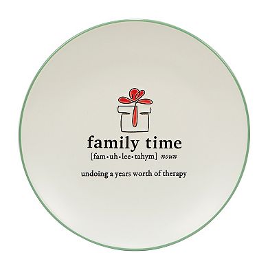 Certified International Set of 6 Christmas Fun Green Dessert Plates