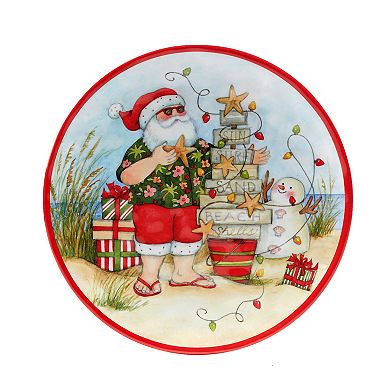 Certified International Set of 6 Santa's Wish Dinner Plates