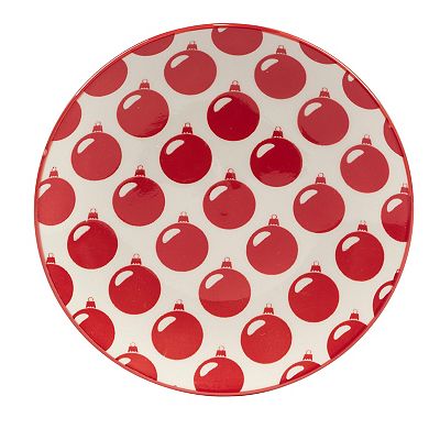 Certified International Set of 6 Peppermint Candy Canape Plates
