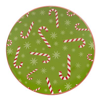 Certified International Set of 6 Holiday Fun Canape Plates