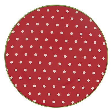 Certified International Set of 6 Holiday Fun Canape Plates