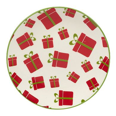 Certified International Set of 6 Holiday Fun Canape Plates