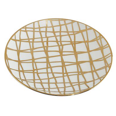 Certified International Matrix Gold Plated 6-pc. Canape Plate Set