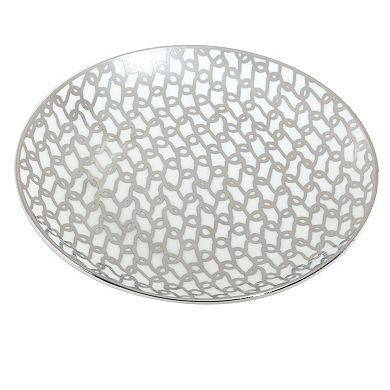 Certified International Set of 6 Mosaic Silver Plated Canape Plates