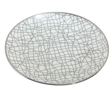 Certified International Set of 6 Mosaic Silver Plated Canape Plates