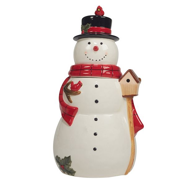 Certified International Joy of Christmas Snowman Cookie Jar