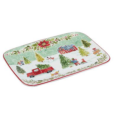 Certified International Joy of Christmas Rectangle Platter