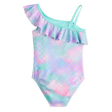 Baby & Toddler Girl Jumping Beans® Off-the-Shoulder One-Piece Swimsuit